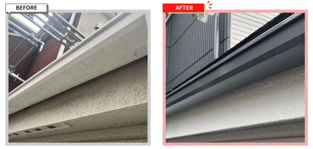 雨樋塗装のビフォーアフター